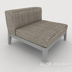格纹布单人沙发3d模型下载