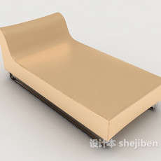 现代棕色简约休闲躺椅3d模型下载