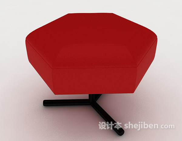 现代红色沙发凳