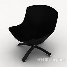 黑色简单蛋椅3d模型下载