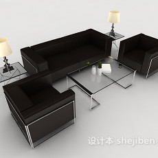 居家现代组合沙发3d模型下载