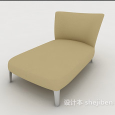 现代简约棕色沙发躺椅3d模型下载