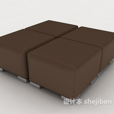 组合沙发凳3d模型下载
