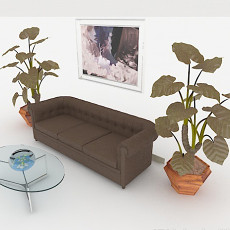 现代常见居家沙发3d模型下载