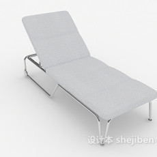 简约白色躺椅3d模型下载