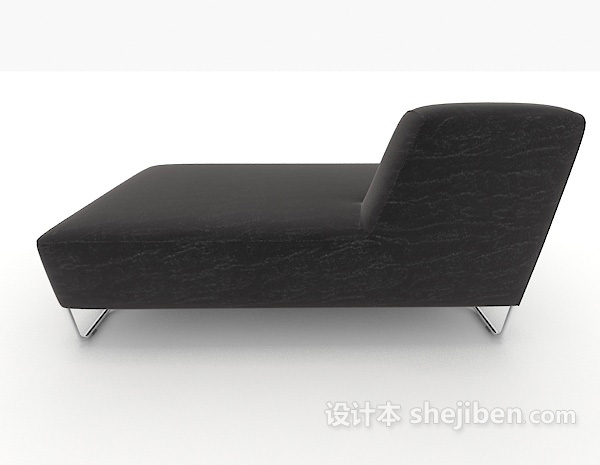 免费黑色沙发凳3d模型下载