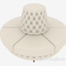 个性圆形沙发凳3d模型下载