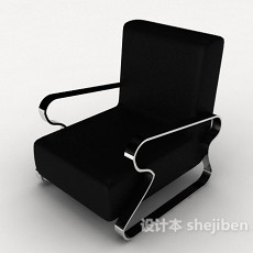 现代黑色简约椅子3d模型下载