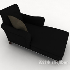 黑色简约沙发躺椅3d模型下载