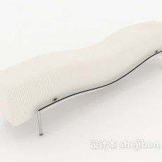 现代简约长沙发凳子3d模型下载