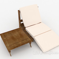 木质简约躺椅3d模型下载