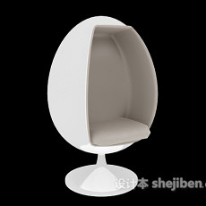 简单蛋椅3d模型下载