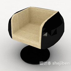 现代个性黑色休闲椅3d模型下载