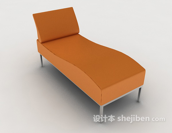 橙色简约沙发躺椅