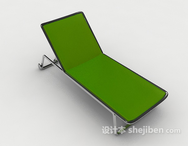 绿色躺椅3d模型下载