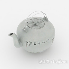 中式茶壶3d模型下载