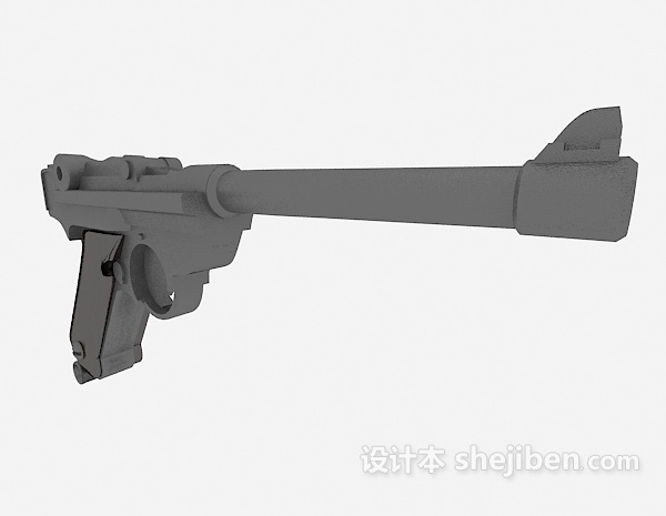 设计本简单冲锋枪3d模型下载