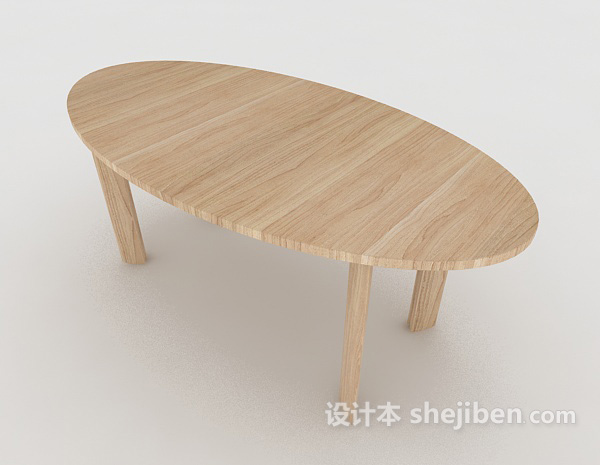 简约椭圆形木桌