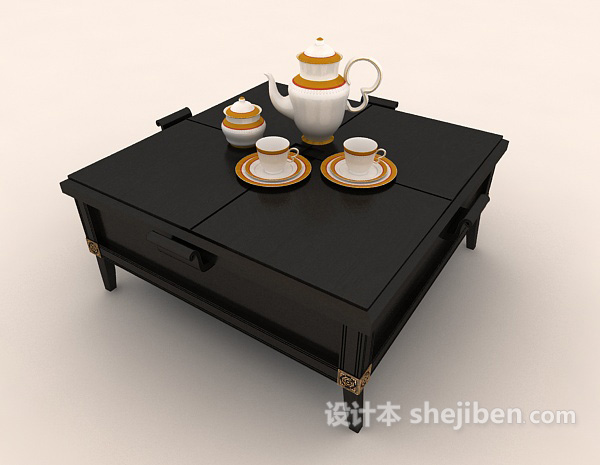 设计本日式餐桌3d模型下载