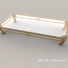 新中式玻璃茶几3d模型下载