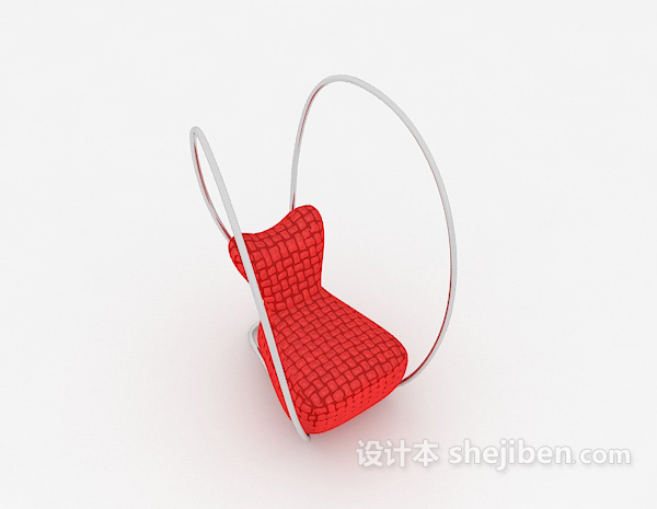 现代个性红色休闲椅子