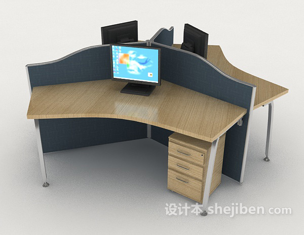 个性办公桌3d模型下载