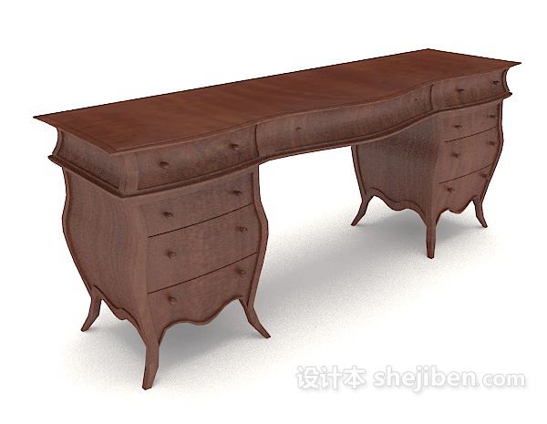 中式复古木质书桌