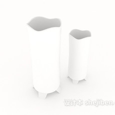 现代简约白色花瓶3d模型下载