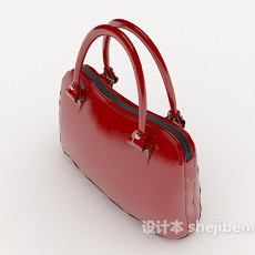 红色女士红皮包3d模型下载
