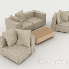 现代花纹组合沙发3d模型下载