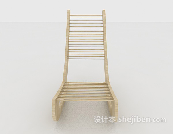 现代风格实木摇椅3d模型下载