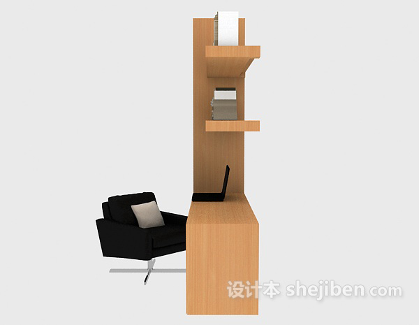 设计本家居简约木质衣柜3d模型下载
