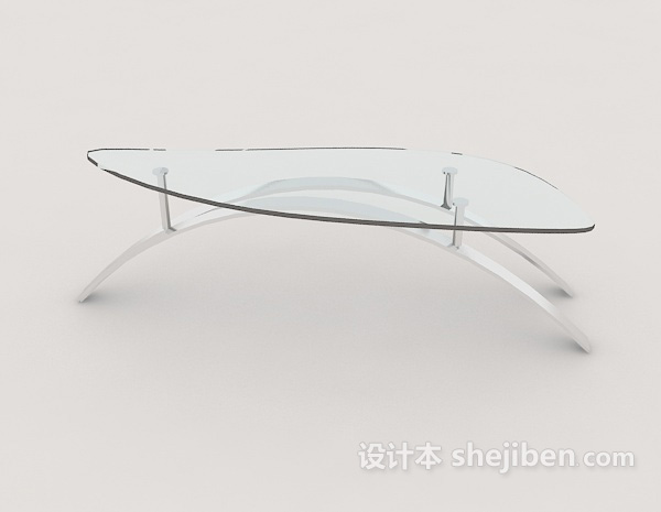 现代风格简单现代玻璃茶几3d模型下载