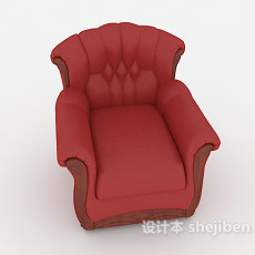 欧式高档红色沙发3d模型下载