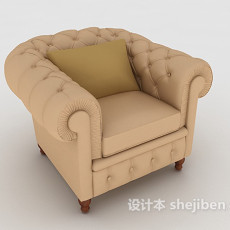 欧式家居经典单人沙发3d模型下载