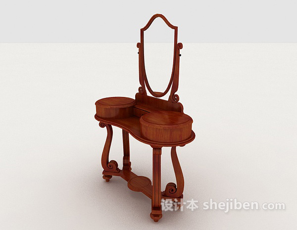 设计本中式梳妆桌子3d模型下载