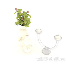 室内装饰小盆栽3d模型下载