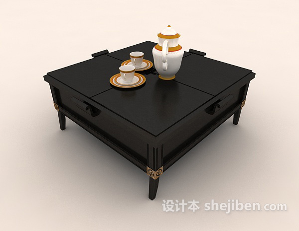 日式餐桌3d模型下载