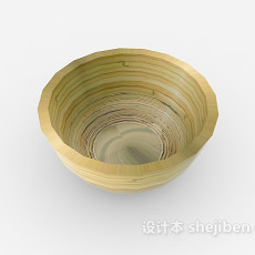 木质碗3d模型下载