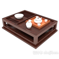 日式小茶几3d模型下载