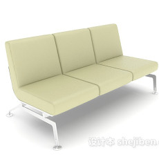 浅绿色休闲长椅3d模型下载