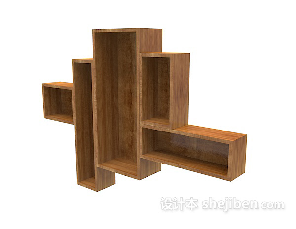 设计本木质个性柜子3d模型下载