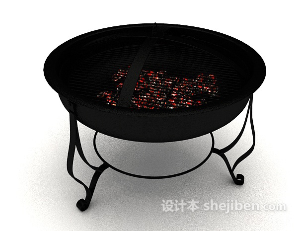 免费炭烤炉3d模型下载