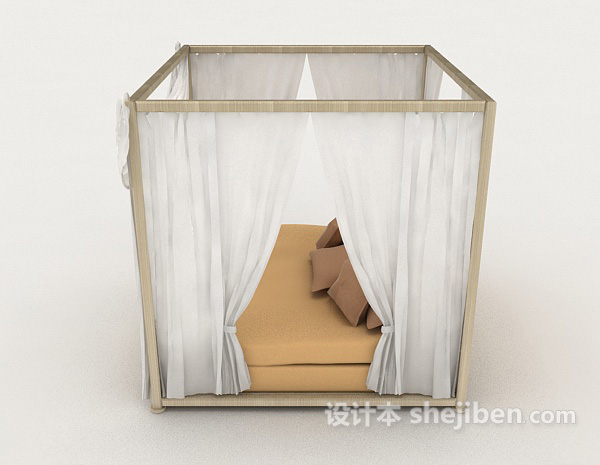 设计本架子床3d模型下载
