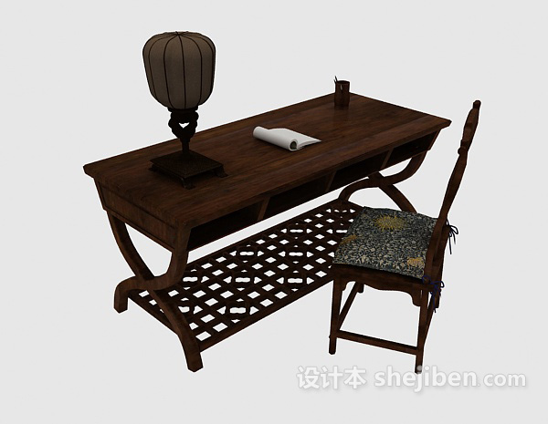 复古中式书桌