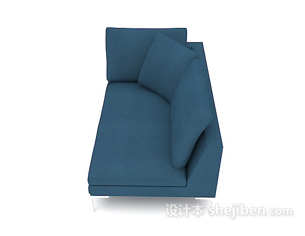 现代风格简约家居蓝色单人沙发3d模型下载