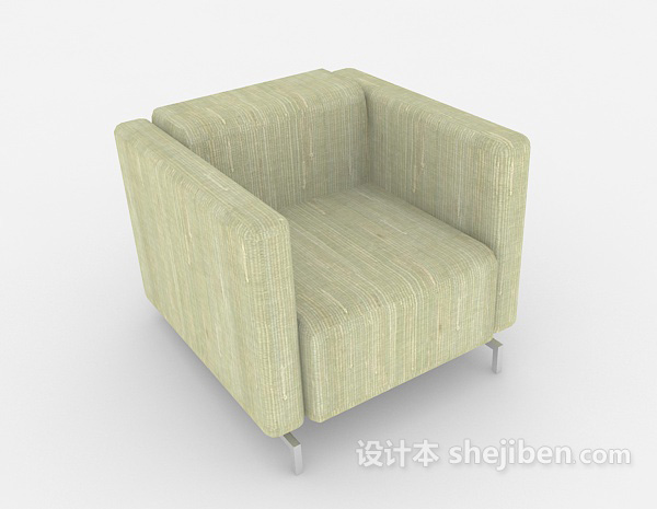 浅灰色单人沙发3d模型下载