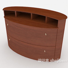 现代简约木质柜子3d模型下载
