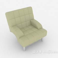 浅绿色休闲单人沙发3d模型下载