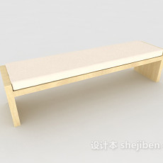 休闲长板凳3d模型下载